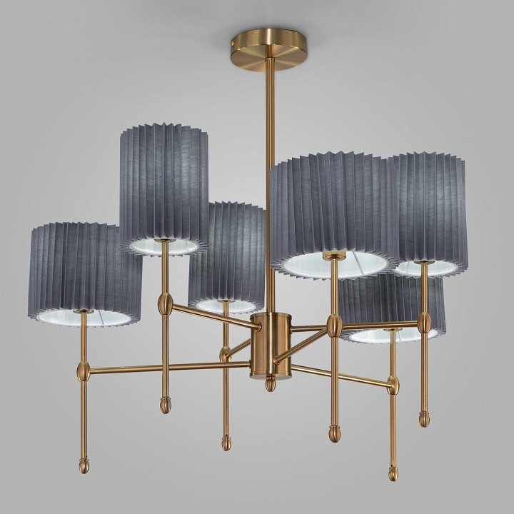 Фото Люстра на штанге Eurosvet Notturno 60162/6 латунь EV_a065665 - интернет-магазин МегаТерем в Москве