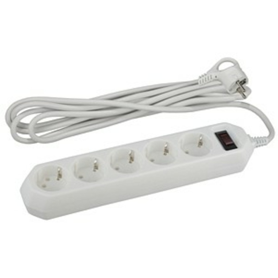 Фото Сетевой фильтр Эра USF-5es-5m-W Б0019738 ER_B0019738 - интернет-магазин МегаТерем в Москве