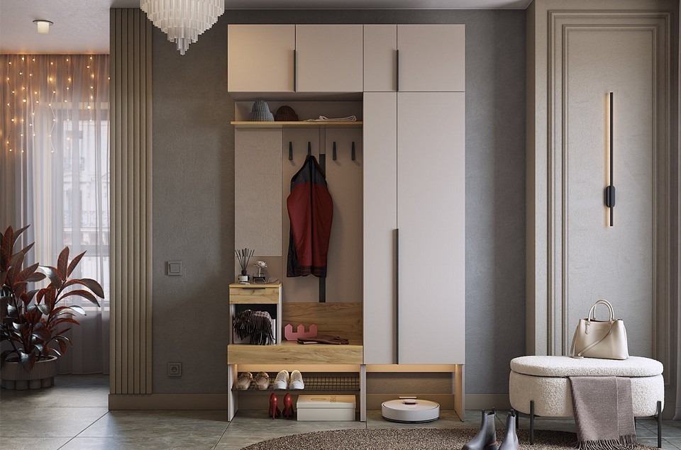 Фото Стенка для прихожей Баско К6 MBS_PK06Basko-3369 - интернет-магазин МегаТерем в Москве