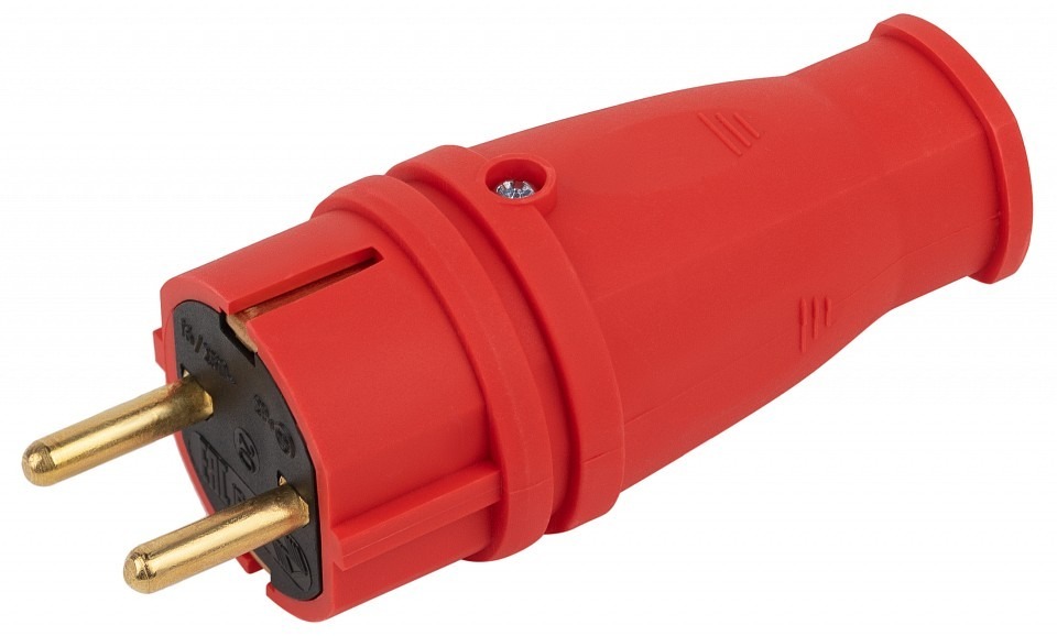 Фото Вилка прямая с заземлением Эра  VX10-R-IP44 ER_B0055415 - интернет-магазин МегаТерем в Москве