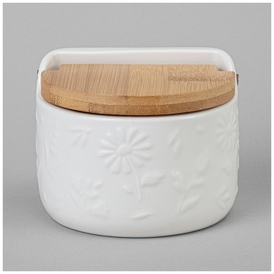 Банка lefard "flowers story" с дерев. крышкой 11,5*10,5*9 см 450 мл (474-264) 